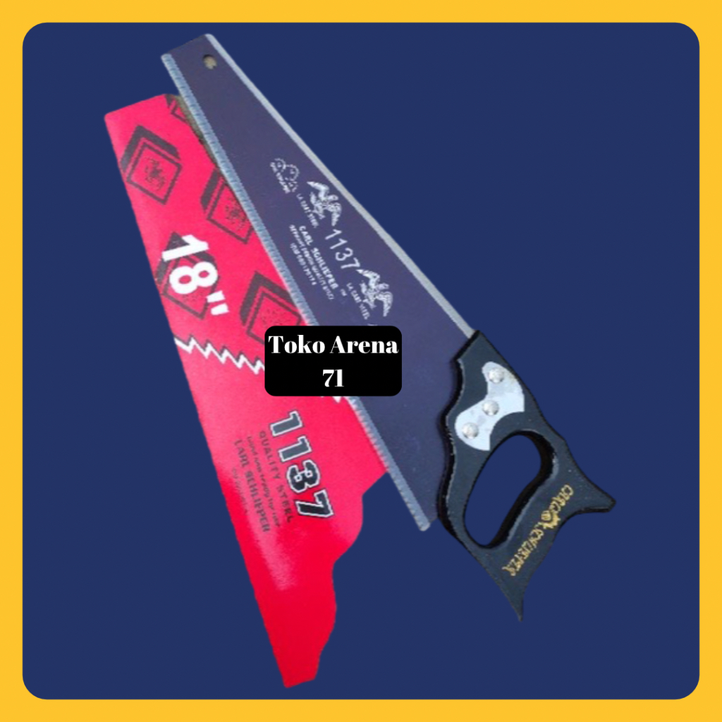 Gergaji Kayu  Cap Mata Gergaji Tangan Gorok Graji Geraji Potong Belah Carl Schlieper 18” 18 inch