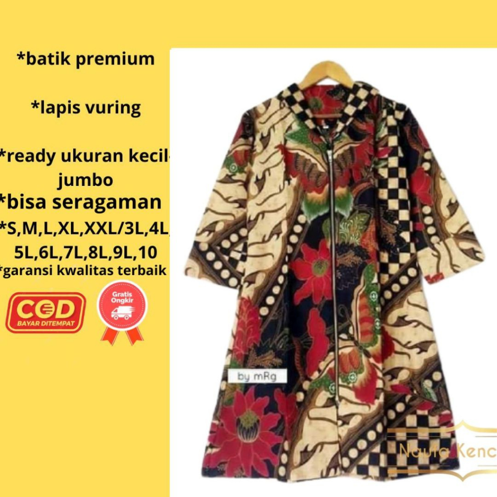 Batikbigsize baju batik seragam dress tunik blus blouse atasan premium modern kerja pesta elegant ka