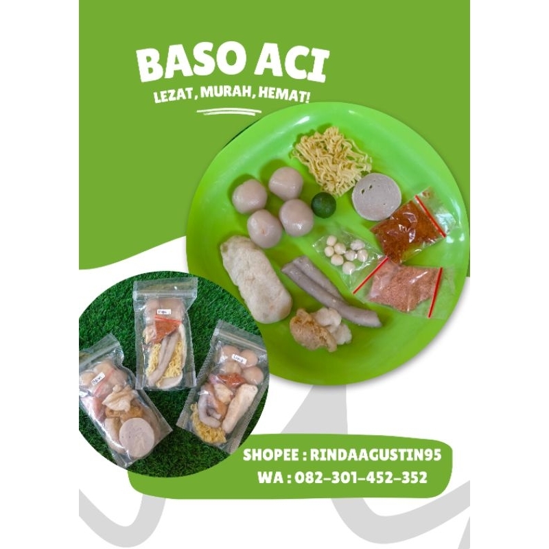 

Baso Aci Tetelan Telur Puyuh Ayam suwir Lemak Sapi Murah Homade