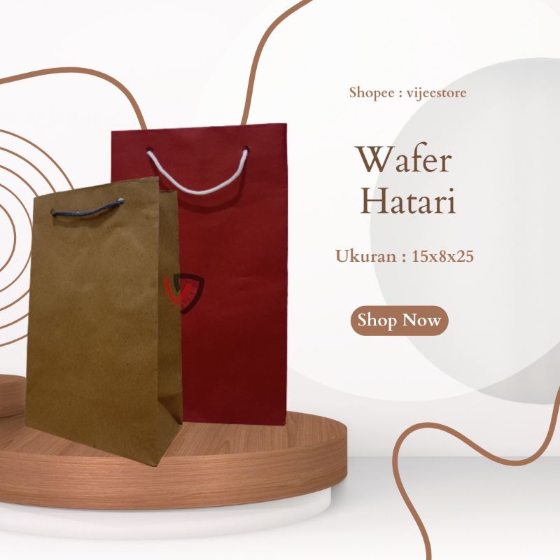 

PAPERBAG WAFER HATARI 15X8X25/ GOODIE BAG SOUVENIR