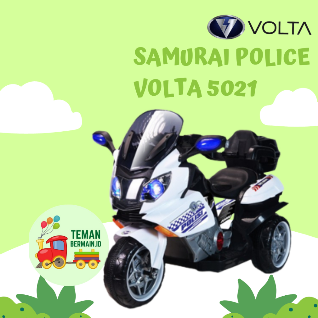 Mainan Aki Motor Polisi VOLTA 5021 SAMURAI POLICE Maenan Motoran Anak