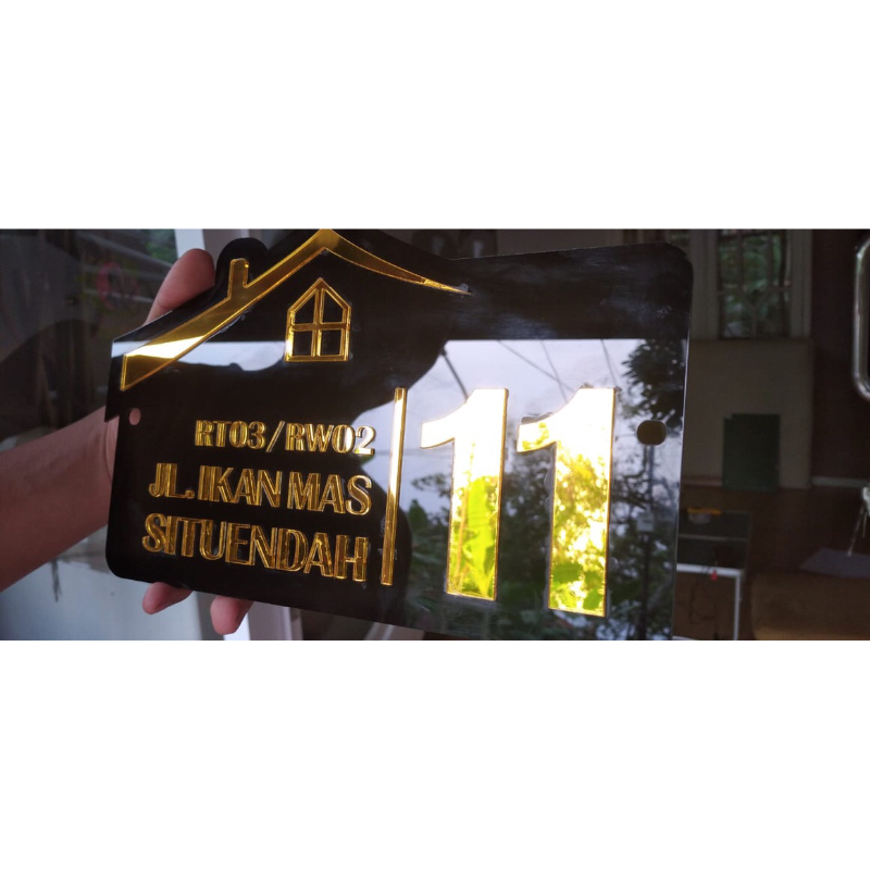No Rumah Akrilik Huruf Timbul
