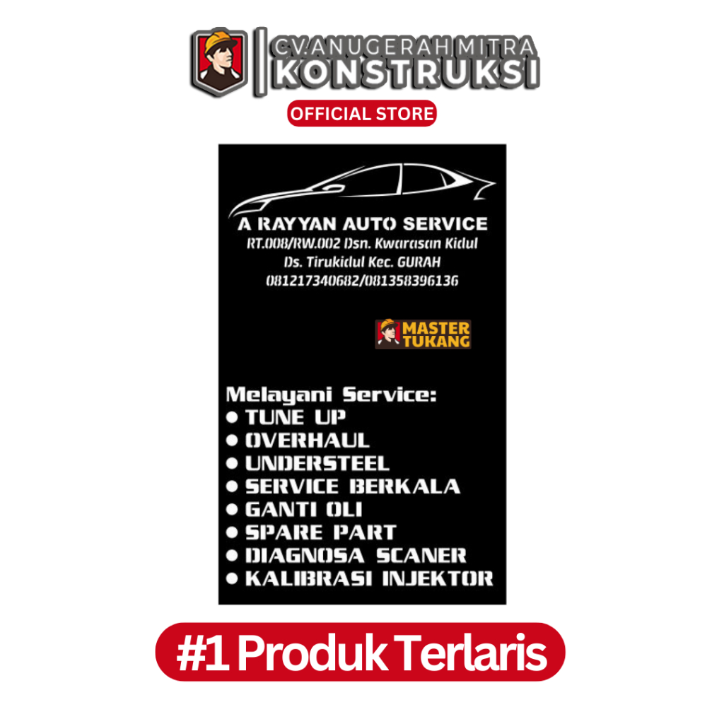 PLAT NAMA BAHAN AWET CUTTING PLAT BESI MURAH - TERLARIS