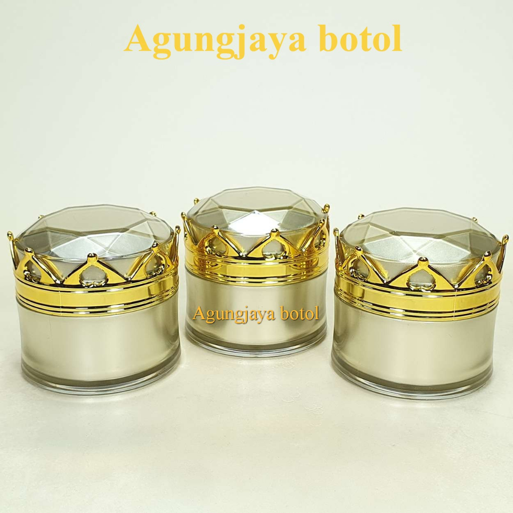 Pot Cream 10 Gr Mahkota / Pot Acrilic / Pot Cream Acrilic / Pot Kosmetik / Pot Krim Wajah / Pot 10 G