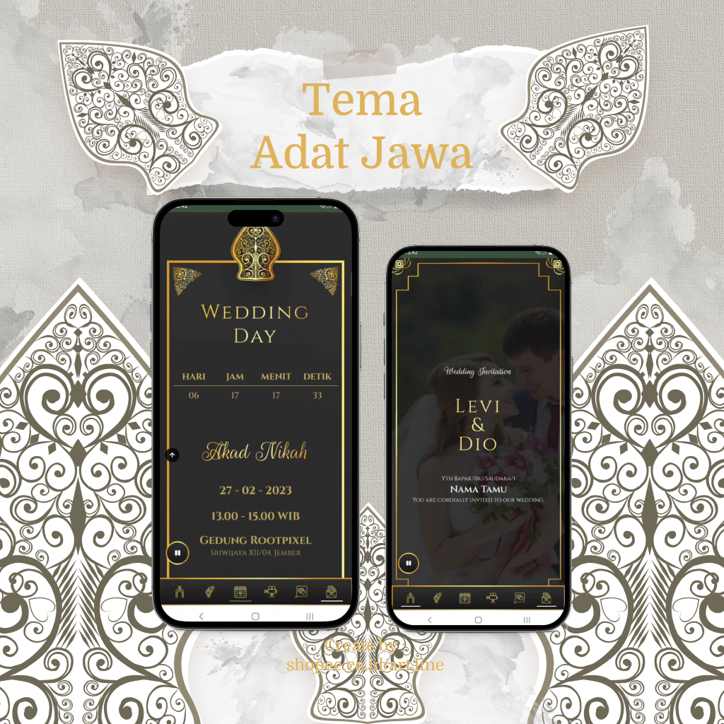 Undangan Digital Pernikahan Website Tema Adat