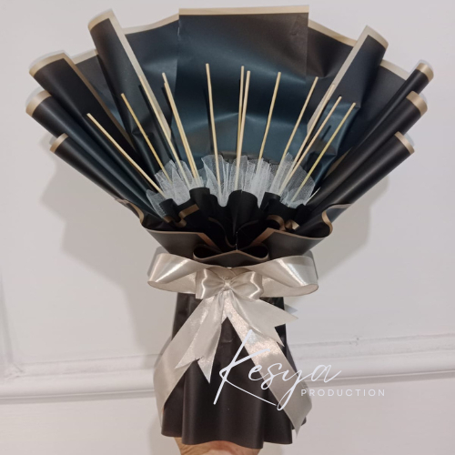 [SNACK/KOPI] Kerangka Bouquet Buket Snack Barang Kop i Rok o Logam Mulia Kosong isi 10 Stick Free Ka