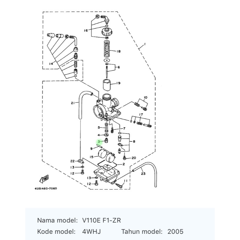 Main Jet Karburator F1ZR / JET MAIN #130 (F1Z,F1ZR) / 127-14143-26
