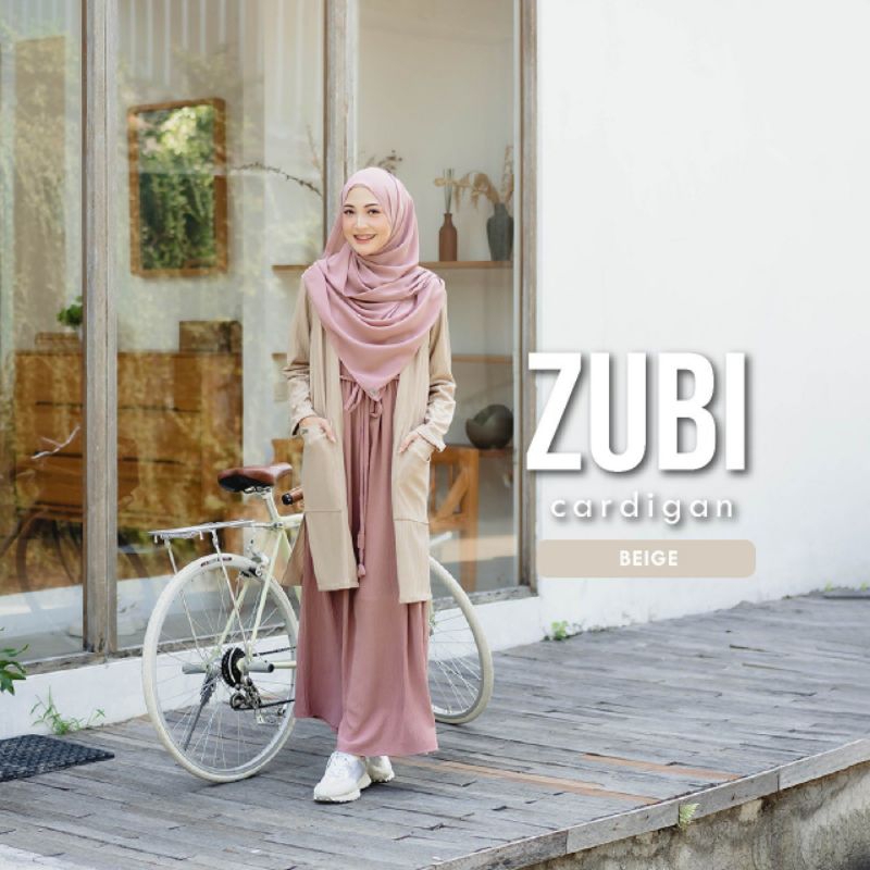 Zubi Cardigan Syari by Naisha Hijrah|Long Outer Muslimah|Outfit Syari|Outer
