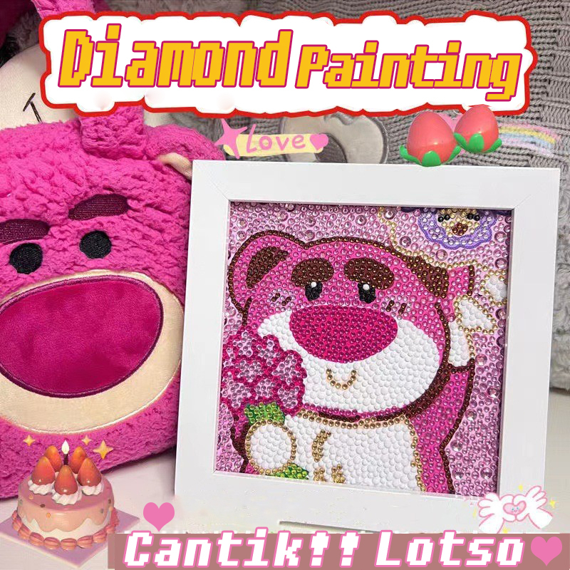 DIY DIAMOND PAINTING FOTO FRAME BINGKAI FOTO STIKER DIY ANAK KERAJINAN set lengkap + Bingkai foto