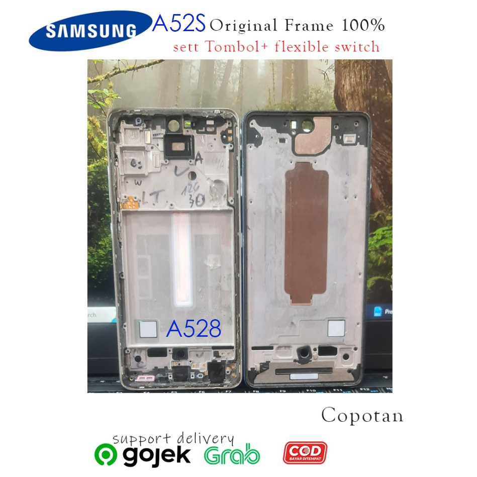 Frame Bezel Tulang Tatakan Lcd Samsung A52S A528 Copotan Original 100%