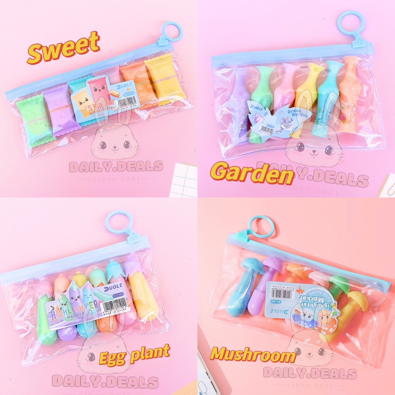 

HIGHLIGHTER PASTEL SET ISI 6, STABILO SET MURAH ISI 6