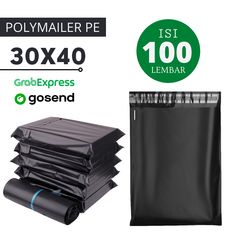 

Plastik Packing Polymailer Plastik 30X40CM Packing LDPE Hitam Glossy Isi 100PCS Lem Perekat Tidak Mudah Sobek
