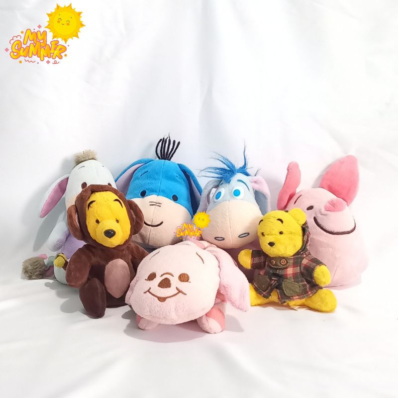 Boneka Winnie The Pooh Kostum Eeyore Piglet Dompet Tempat Pensil Remot TV Original Disney Baby Cutie