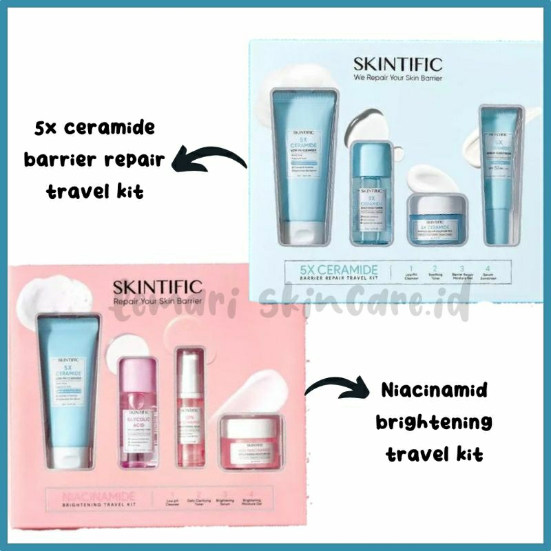 [BPOM] SKINTIFIC 5x Ceramide Barrier Repair Travel set skintific travel kit pink SKINTIFIC NIACINAMI
