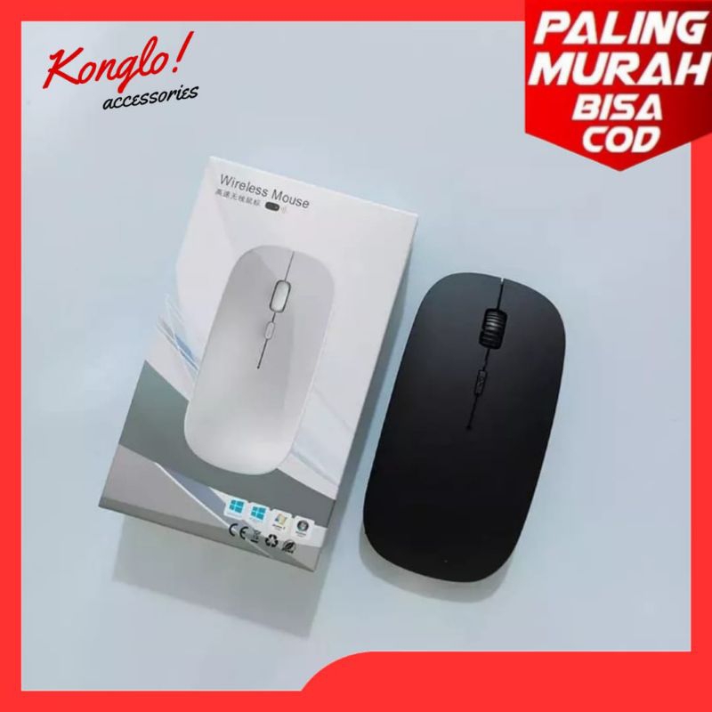 Mouse Wirelles Optical USB Tanpa kabel Design Slim