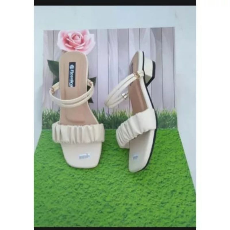 Sendal Heels High kerut 3cm // Sandal heels wanita 5cm