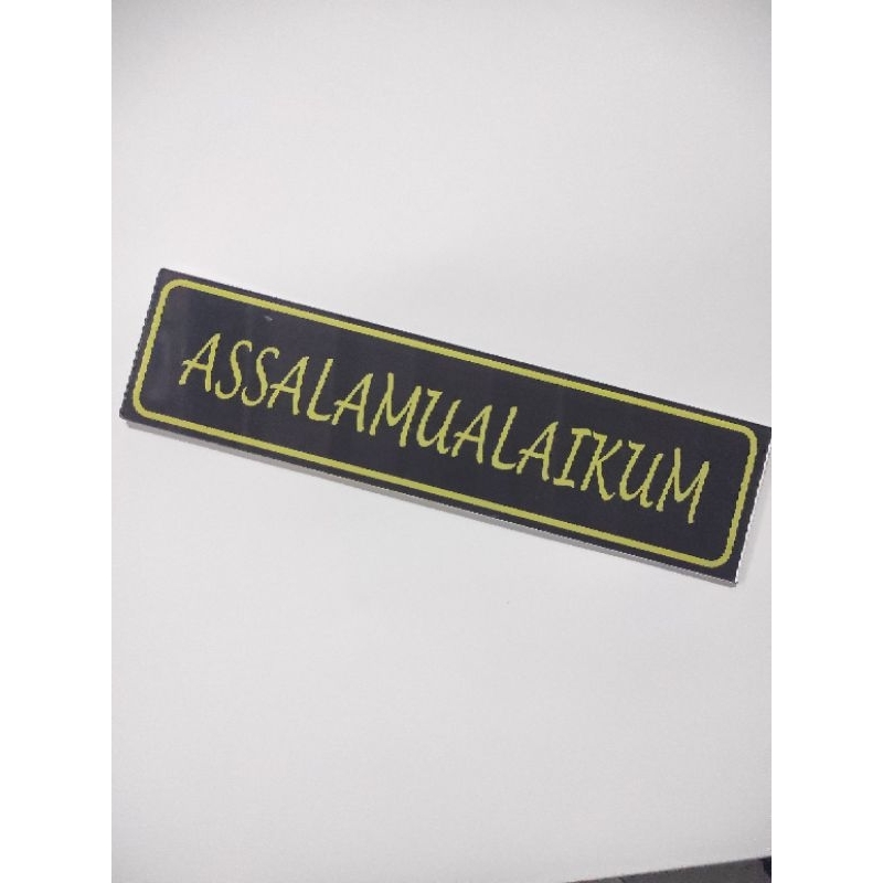 Hiasan Pintu Assalamualaikum Akrilik