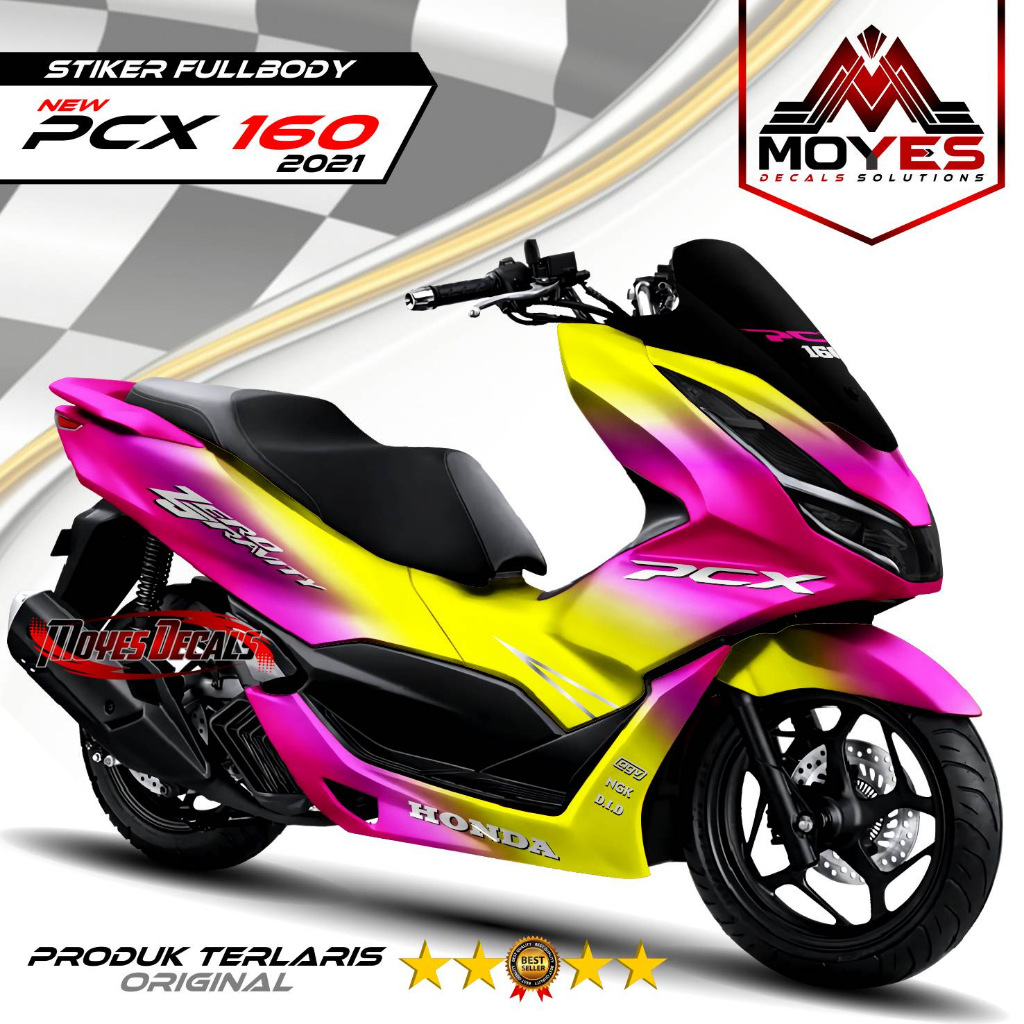 Decal sticker variasi Honda PCX 160 full body DESIGN MOTIF BUNGLON
