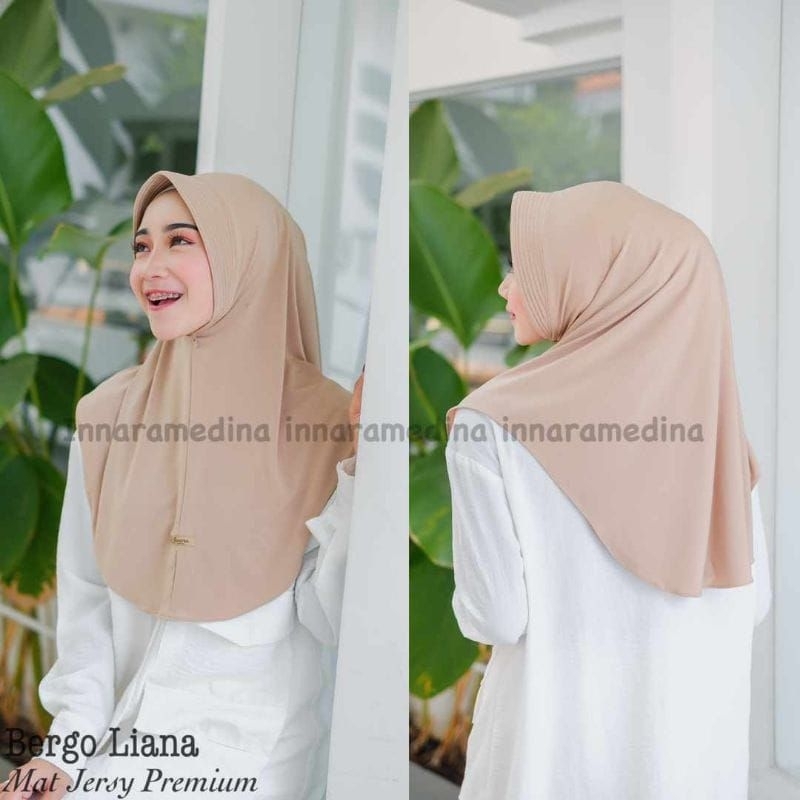 HIJAB BERGO HAMIDAH BERGO SPORT JERSEY UKURAN M innaramedina
