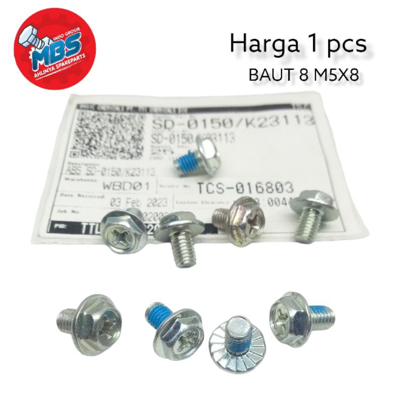 baut flange M5 pendek payung baut kunci 8 pendek topi obeng