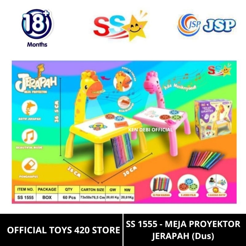 ARFB - Mainan Meja Belajar Meja Proyektor Jerapah (Box) SS 1555