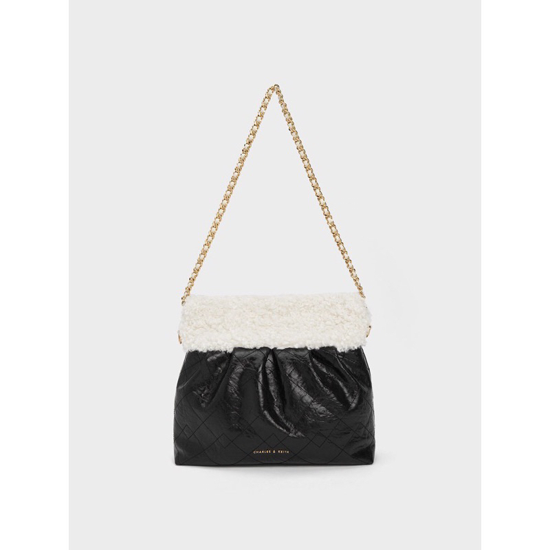 Tas CK Duo Double Chain Hobo Bulu