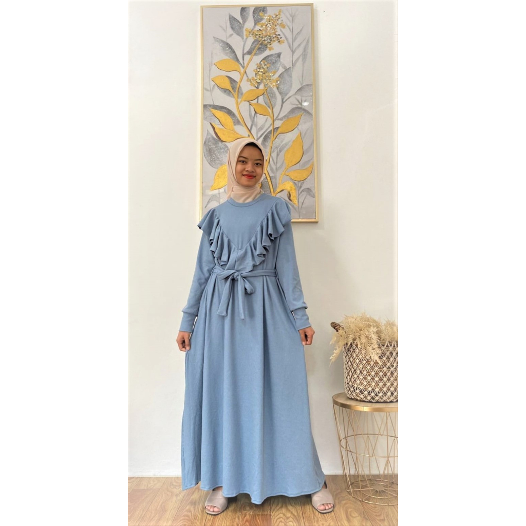 CM / Lady dress bahan knit / syari bahan knit / gamis bahan kenit