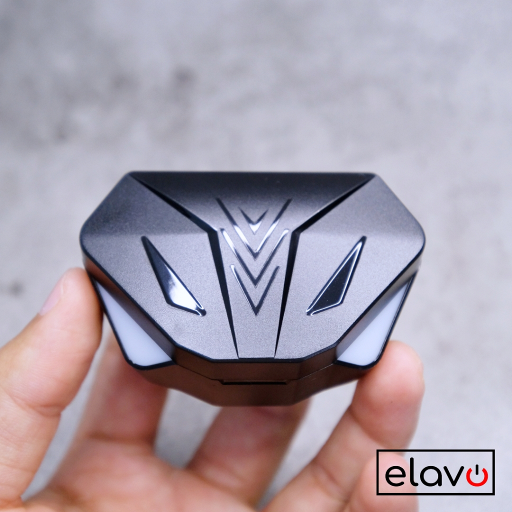 ELAVO Headset Bluetooth Gaming TWS Mode BT V5.1 LED Earbuds