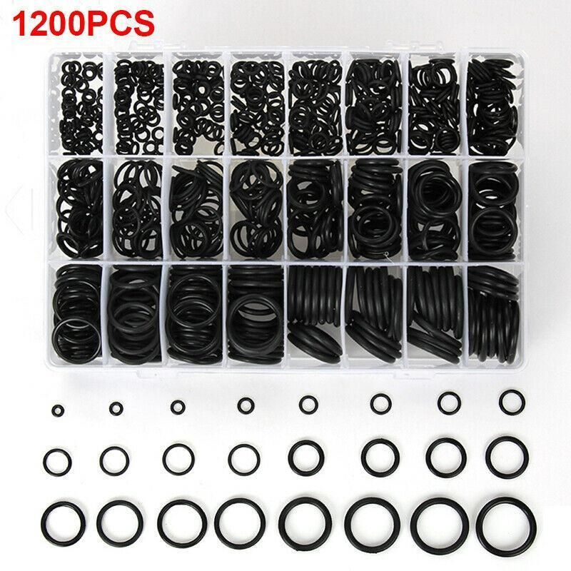 1200Pcs/Kotak Karet O Ring Seal Set 24 Ukuran Nbr Seal Ring Kit Rubber O Ring Seal Karet O Ring