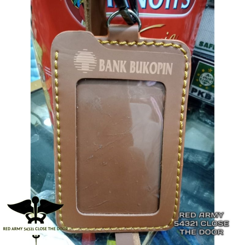 

ID Card Holder Tali Lanyard Name Tag Logo Bank Bukopin
