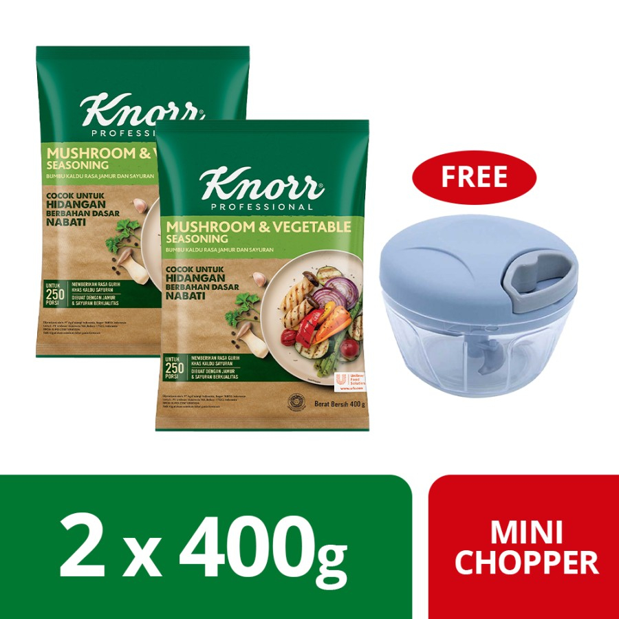 

Knorr Mushroom & Vegetable Seasoning (NON - MSG) Twinpack Free Chopper