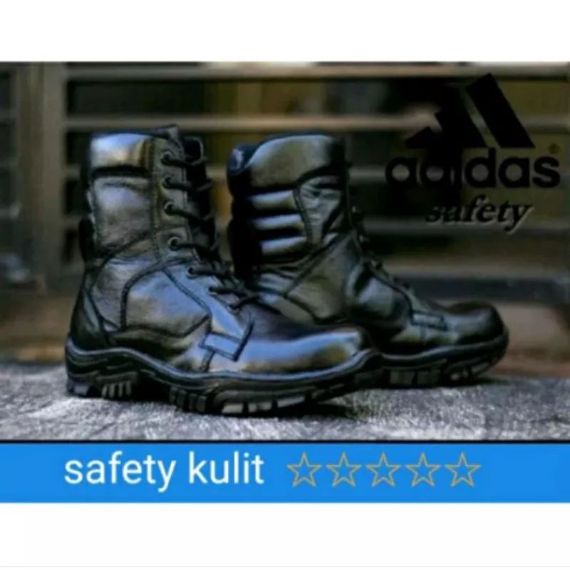 Sepatu Boots Pria Adidas PDL Kulit Sapi Asli Boot Safety Murah