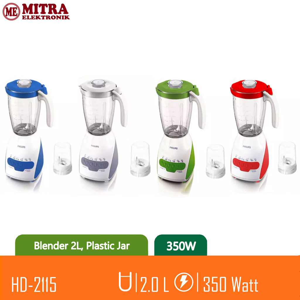 Blender PHILIPS HR-2115 / PHILIPS BLENDER / BLENDER PHILIPS ORI / Blender Philips Plastik 2 liter