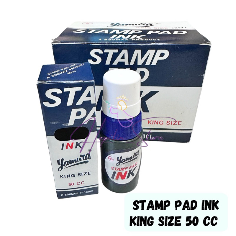 

Stamp Pad Ink Yamura King Size 50 cc ECER Warna Biru / Tinta Stamp pad Biru Yamura