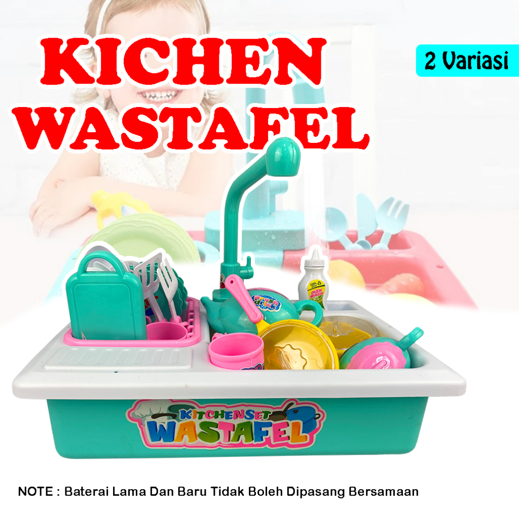 Mainan Anak Masak-Masakan/  Mainan Wastafel Keluar Air / Kitchen Set Wastafel