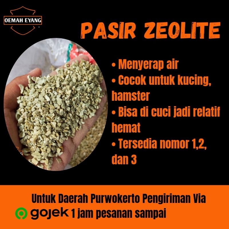 1KG Pasir ziolit Zeolit media filter media tanam Hamster Kucing