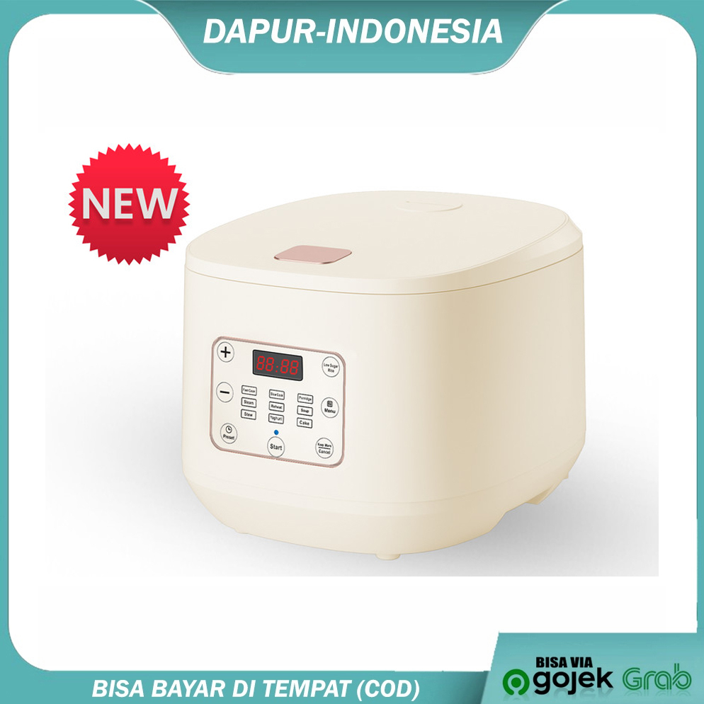 RAVELLE Rice Cooker Digital Low Carbo 5L- Penanak Nasi - Low Watt