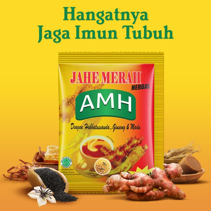 

Jahe Merah Super AMH dengan Habbatussauda - per RENCENG