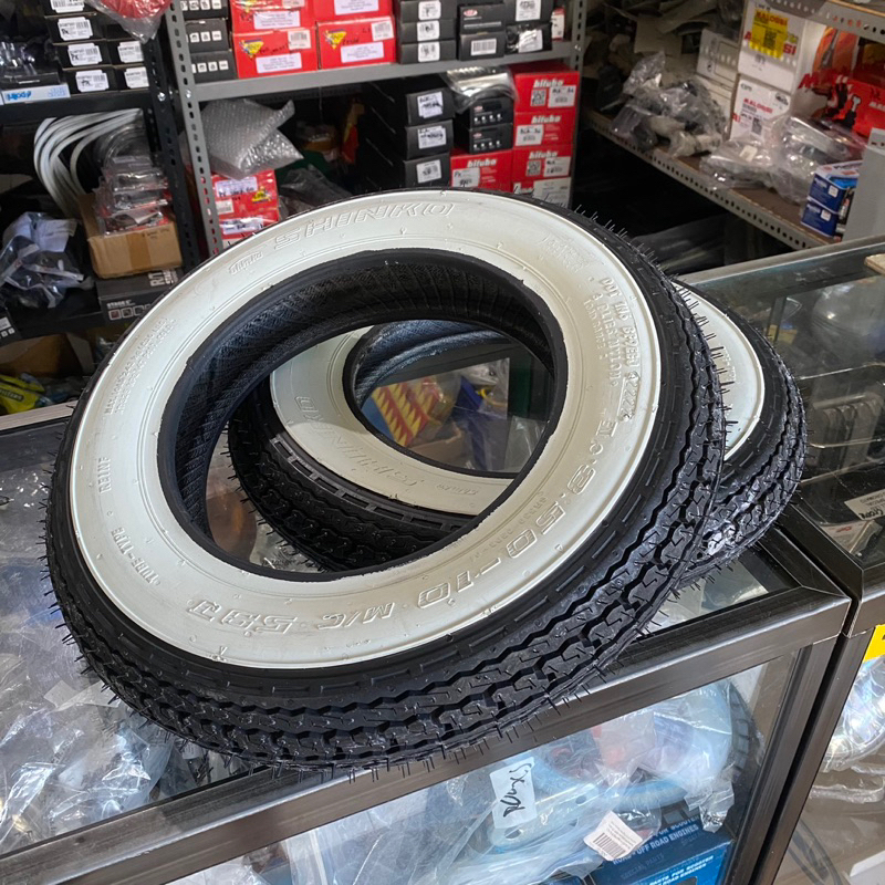 ban shinko white wall 3.50-10 vespa ring 10 bkn continental