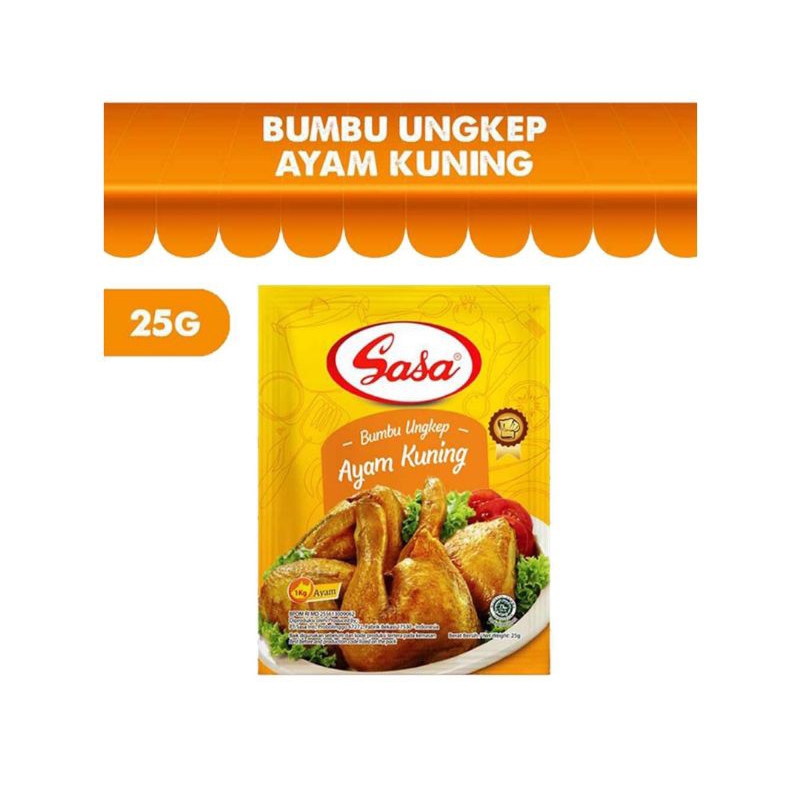 

sasa bumbu ayam ungkep kuning 20gram dapat 6pcs