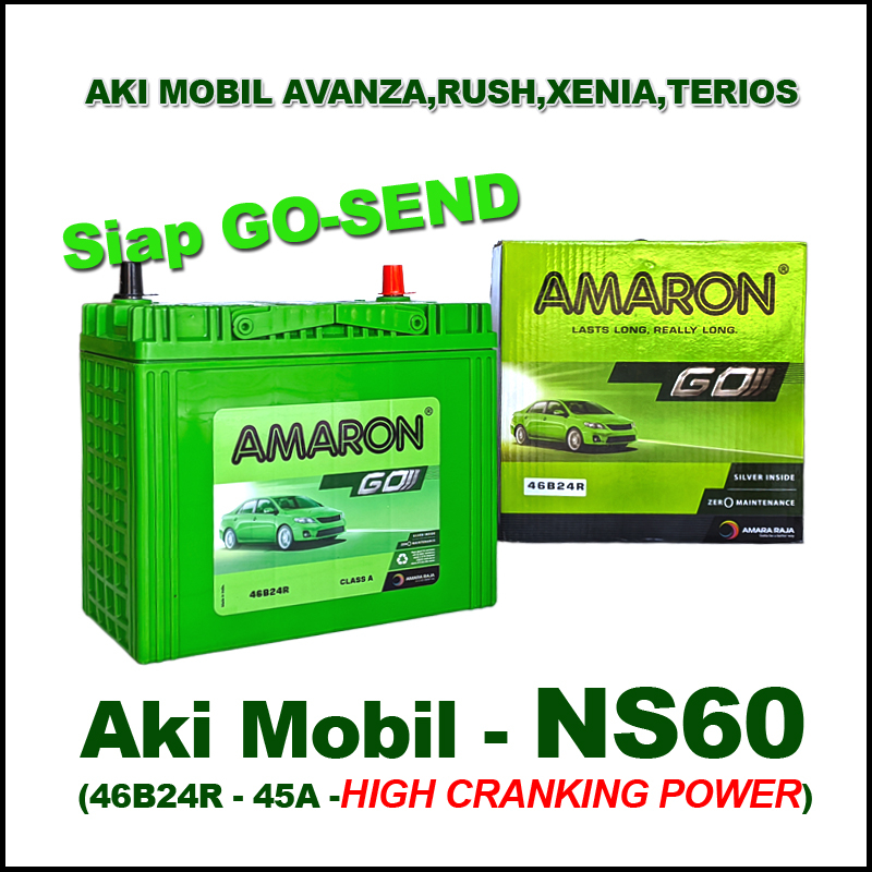 Aki AMARON NS60.Aki Kering/MF untuk AVANZA,RUSH,XENIA,TERIOS