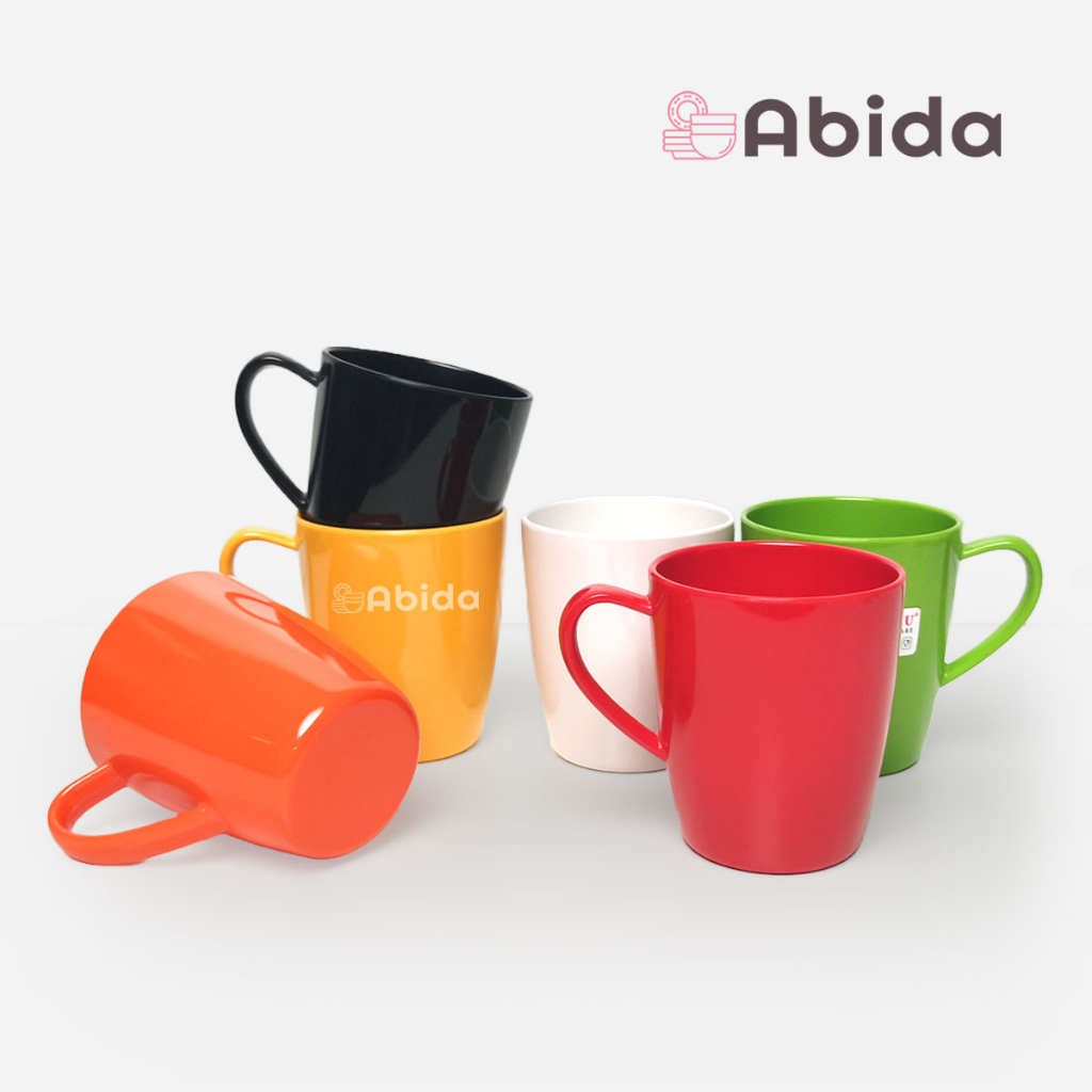 Abida 1 Lusin Gelas Melamin - Gelas Cangkir Kopi Lusinan - Gelas Mug - Grosir Gelas - Cangkir Lusina