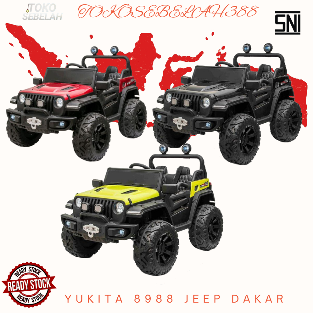 Mainan Mobil Aki Anak Maenan Jeep Dakar Yukita 8988 (NON PAINT)
