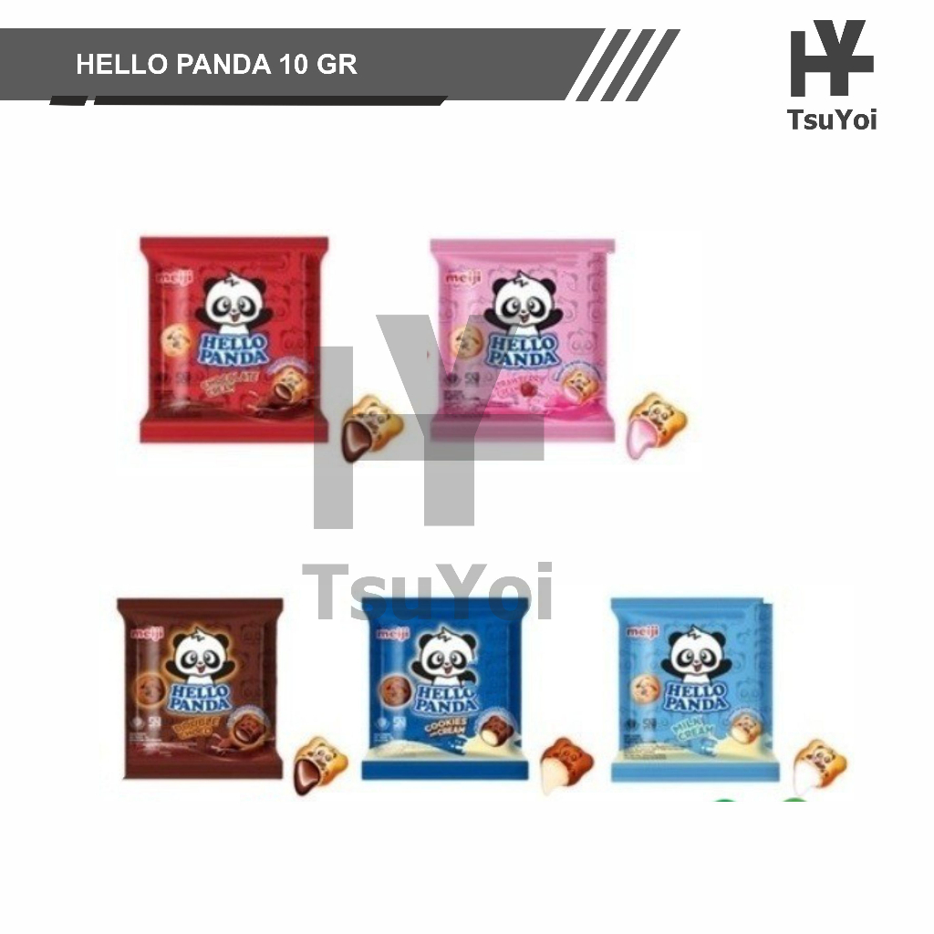 

HELLO PANDA 10 GR MILK COKLAT STRAWBERRY COOKIES AND CREAM
