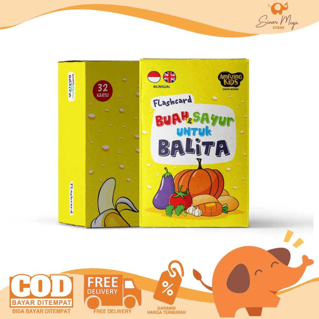 AMAZING Flashcard Buah & Sayur / FLASHCARD EDUKASI