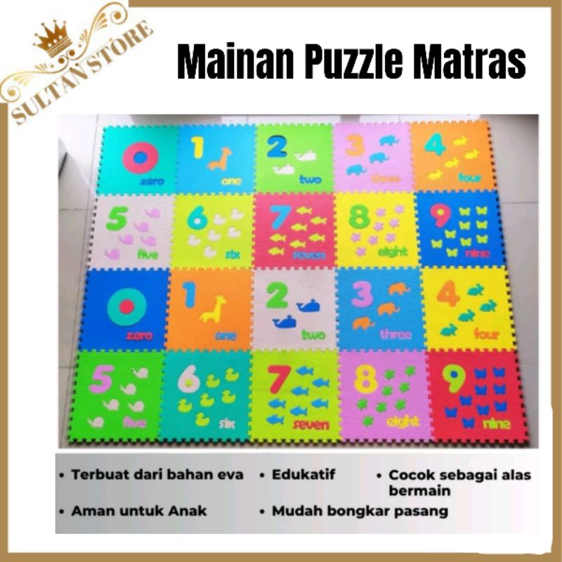 Puzzle lantai matras puzzle evamat 30x30 Huruf angka gambar
