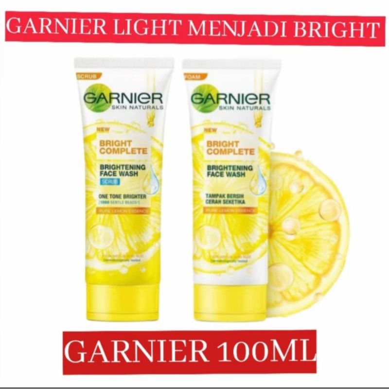 Garnier Light Complete Facial Wash 100ml Garnier Bright Completed 100ml Gernier 100ml