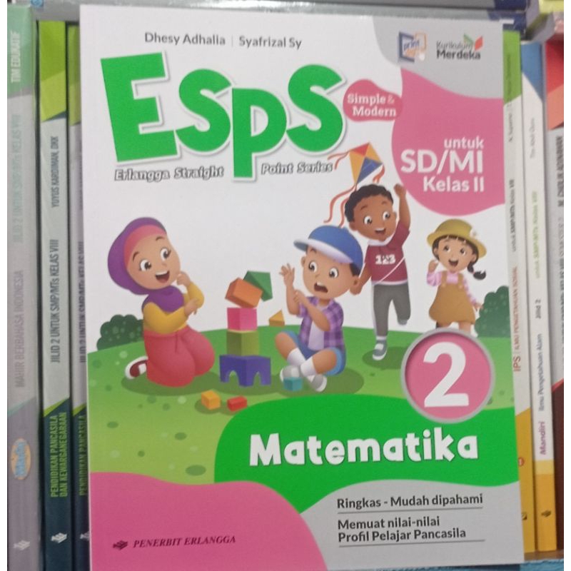 BUKU MATEMATIKA ESPS  KELAS 2 SD/MI KURIKULUM MERDEKA PENERBIT ERLANGGA