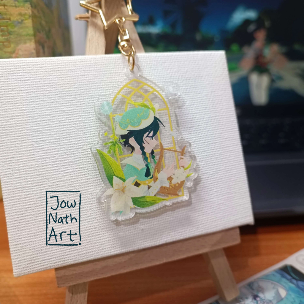 Genshin Impact Gantungan Kunci / Acrylic Keychain - Venti fanmerch by Jownath