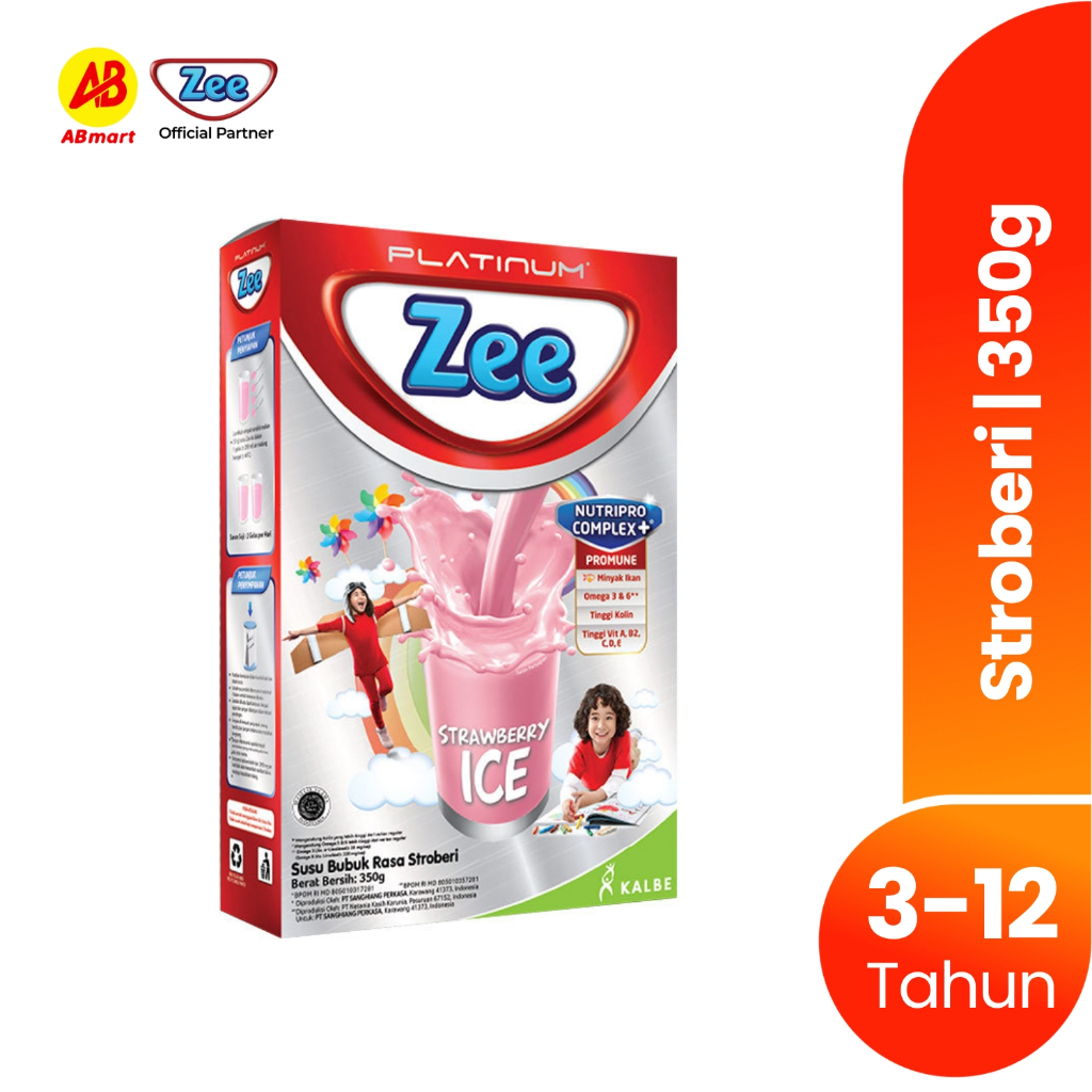 Zee Platinum Strawberry 350 Gr Susu Bubuk Petumbuhan Anak - ASIA BEST